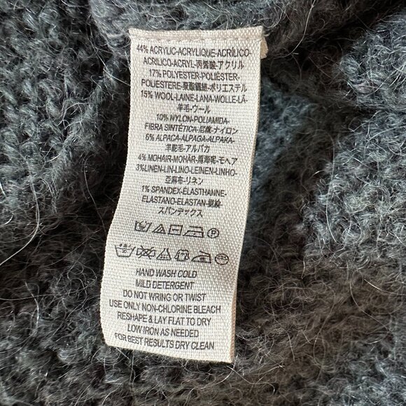 FREE PEOPLE Fairisle Knit Furry Sweater Wool Oversized Boho Streetwear 80s Y2K M - Picture 6 of 15